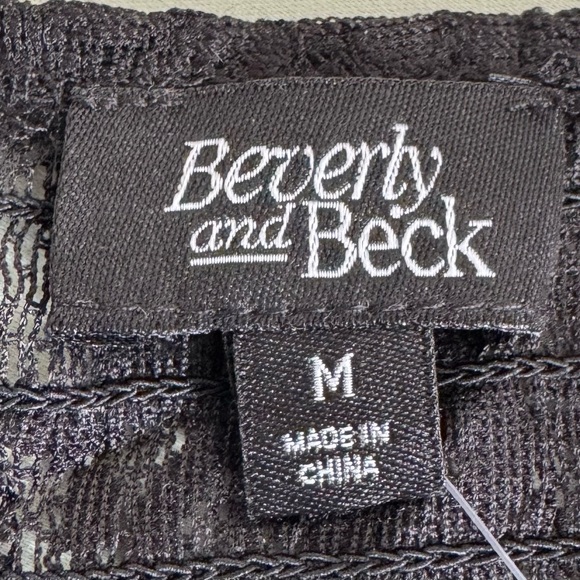 NWT Pacsun Beverly and Beck Black Lace Crop Top, size M square neck Y2K boho - Picture 4 of 16